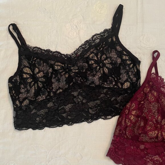 Charlotte Russe Lg (Fits Like S-M 32x32) Two Pullover Bras Lace Front is Lined - Picture 3 of 6